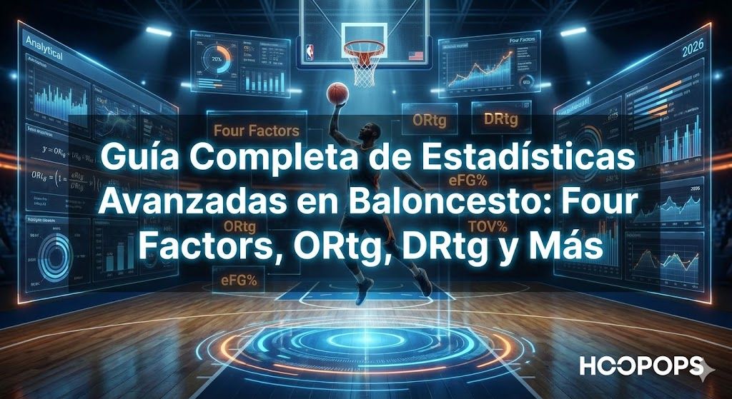 Guía Completa de Estadísticas Avanzadas en Baloncesto: Four Factors, ORtg, DRtg y Más